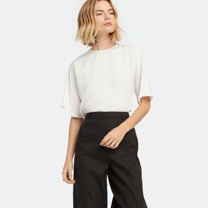 VINCE Linen Cropped High Rise Wide Leg Pants
